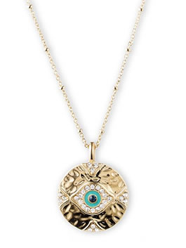 Gigi Hadid’s Jewellery Style Is More Affordable Than You Think 11 Goldtone Evil Eye Pendant at Llona & Lilly