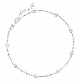 Like Kylie's Jewellery Style? Get Her Summer Looks for Less 2 CZ station anklet in sterling silver
