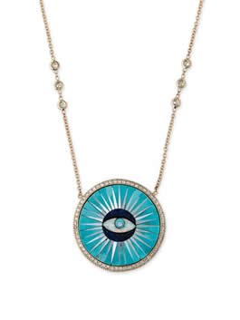 Gigi Hadid’s Jewellery Style Is More Affordable Than You Think 9 Jacquie Aiche Pave Turquoise Inlay Eye Necklace