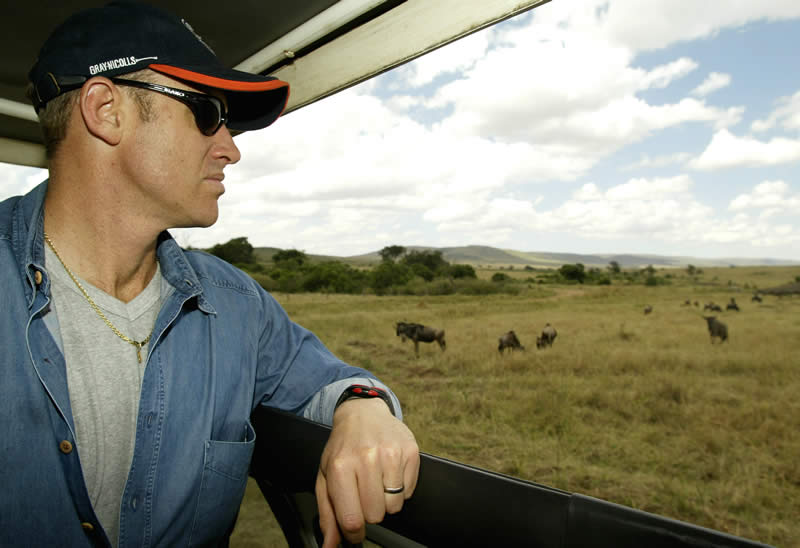 man traveling in Africa