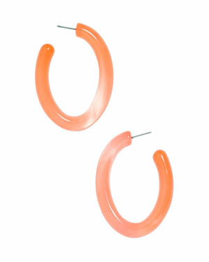 Roxanne Assoulin’s Candy-Colored Earrings for Easter…and More 3 Selenne Coral Acrylic Hoops by BaubleBar, $36, at Bloomingdales