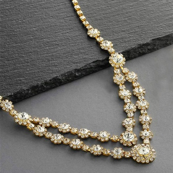 Marielle Double Rhinestone Necklace is a great way to get the 2020 Grammys jewellery looks for less.