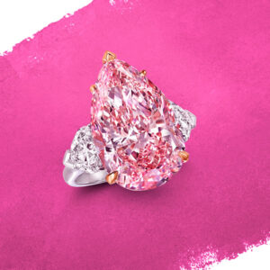 Pear Shaped Pink Diamond Ring @graff